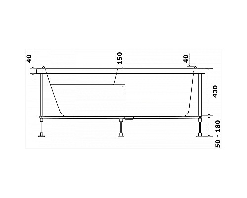Акриловая ванна Azario Микона 170х110 R МИВ0004 без гидромассажа