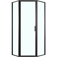Душевой уголок Azario Richmond 100х100 L AZ-NAG3231 1000 Black профиль Черный стекло прозрачное