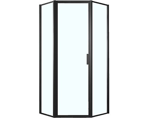 Душевой уголок Azario Richmond 100х100 L AZ-NAG3231 1000 Black профиль Черный стекло прозрачное
