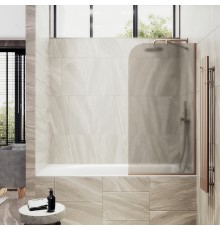 Шторка на ванну Maybah Glass 640x1400 в узком профиле Бронза стекло бронзовое матовое