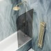 Шторка на ванну Maybah Glass 300x1400 в узком профиле Золото стекло графитовое матовое