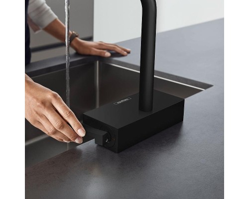 Смеситель для кухни Hansgrohe Aquno Select M81 2jet sBox Черный матовый