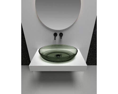 Раковина-чаша Abber Kristall 60 AT2801Vesuvian Оливковая