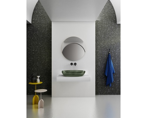 Раковина-чаша Abber Kristall 60 AT2801Vesuvian Оливковая