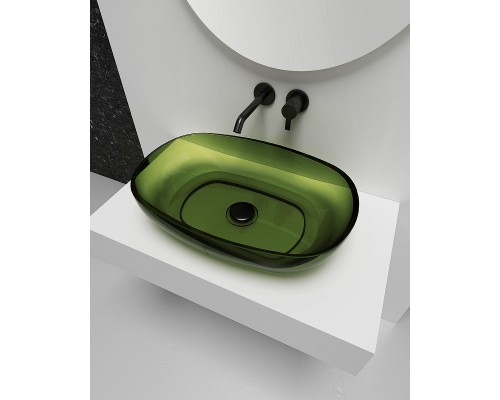 Раковина-чаша Abber Kristall 60 AT2805Emerald Зеленая