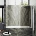 Шторка на ванну Maybah Glass 500x1400 поворотная на монопетле Белый стекло бронзовое матовое