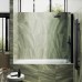 Шторка на ванну Maybah Glass 500x1400 поворотная на монопетле Черный стекло сатиновое