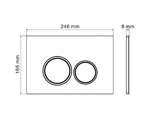 Клавиша смыва Grossman Galaxy 700.K31.01.210.210 Черная матовая