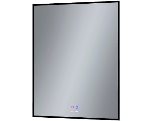 Зеркало Grossman Pragma-норма Black 60 1860802 с подсветкой Черное с сенсорным выключателем и подогревом