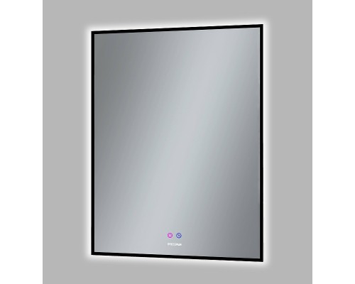 Зеркало Grossman Pragma-норма Black 60 1860802 с подсветкой Черное с сенсорным выключателем и подогревом