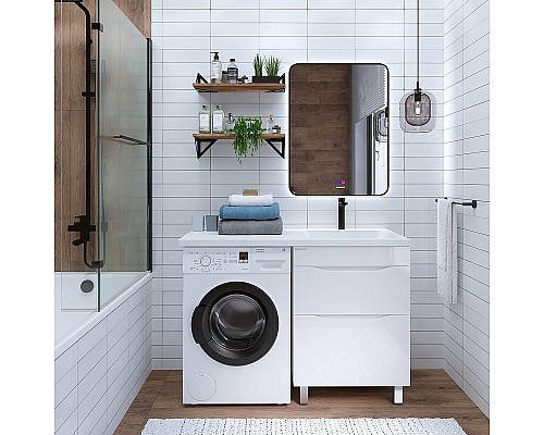 Раковина Grossman Madera Камилла 110 R 1101032 на стиральную машину Белая