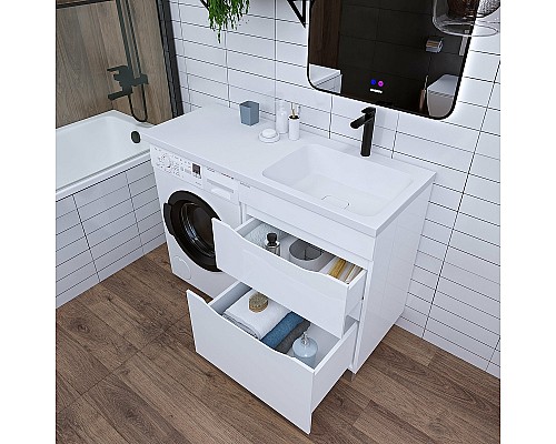 Раковина Grossman Madera Камилла 110 R 1101032 на стиральную машину Белая