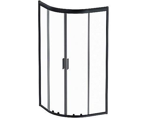 Комплект душевого уголка с душевой системой и аксессуарами AM.PM Gem 90x90 WK90EN профиль Черный матовый стекло прозрачное