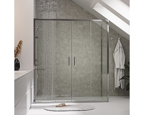 Душевой уголок WasserKRAFT Lippe 160x90 45S51 профиль Серебристый стекло прозрачное Душевой уголок WasserKRAFT Lippe 160x90 45S51 профиль Серебристый стекло прозрачное