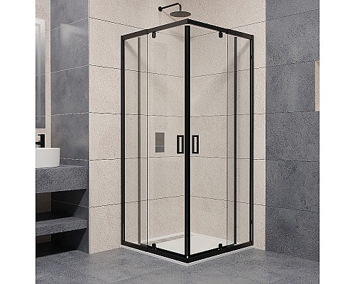Душевой уголок RGW Passage PA-038B 80x80 350803888-14 профиль Черный стекло прозрачное
