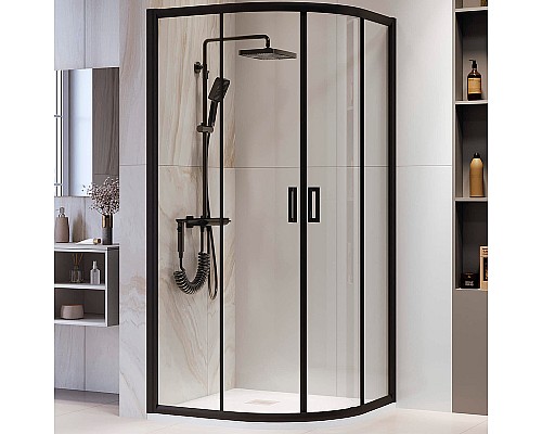 Душевой уголок RGW Passage PA-52B 100x100 03085200-14 профиль Черный стекло прозрачное