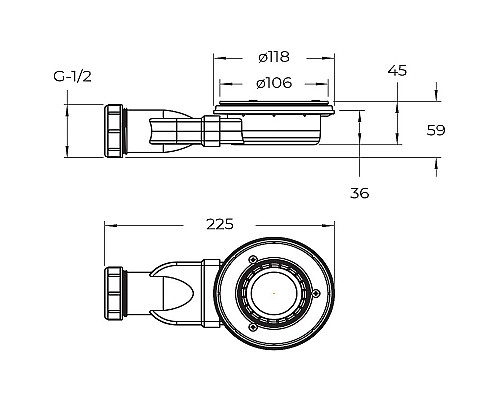 Сифон для душевого поддона BelBagno Uno TRAY-AS-UNO-CR Хром