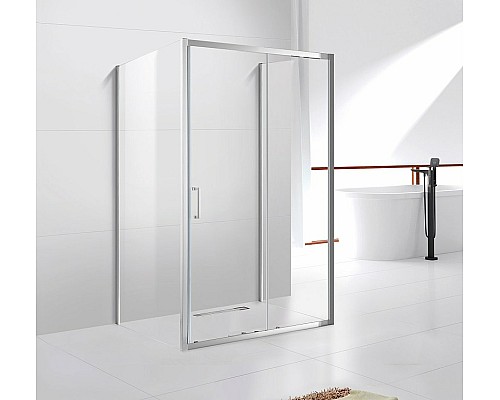 Душевой уголок Cezares Molveno 140x90 MOLVENO-AH-12-140/90-C-Cr-IV профиль Хром стекло прозрачное