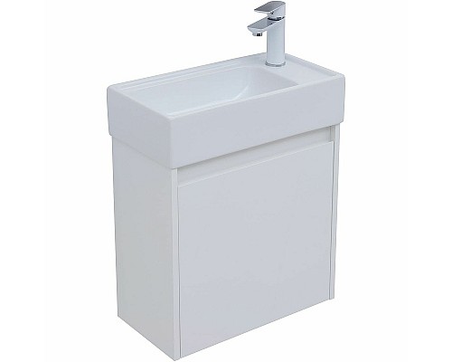 Тумба с раковиной Aquanet Nova Lite 50 302522 подвесная Белый глянец Тумба с раковиной Aquanet Nova Lite 50 302522 подвесная Белый глянец