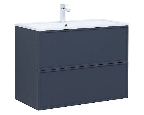 Тумба под раковину Aquanet Арт 90 313266 подвесная Маренго