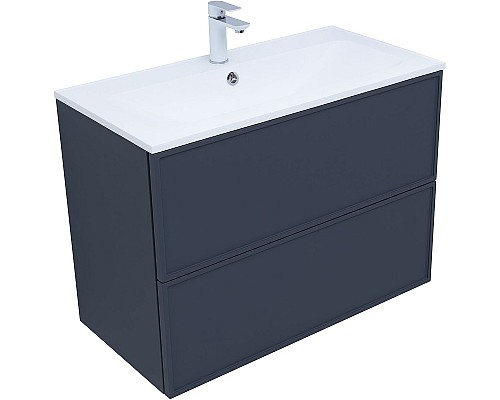 Тумба под раковину Aquanet Арт 90 313266 подвесная Маренго