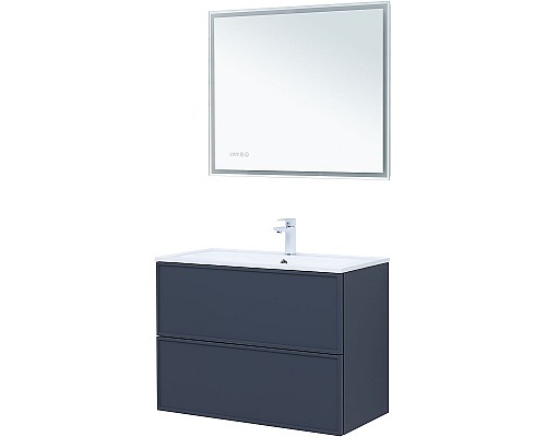 Тумба под раковину Aquanet Арт 90 313266 подвесная Маренго