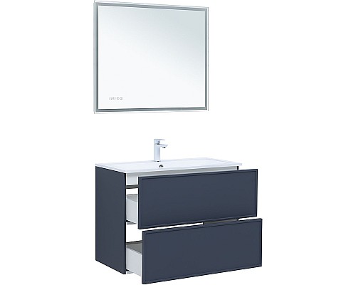 Тумба под раковину Aquanet Арт 90 313266 подвесная Маренго