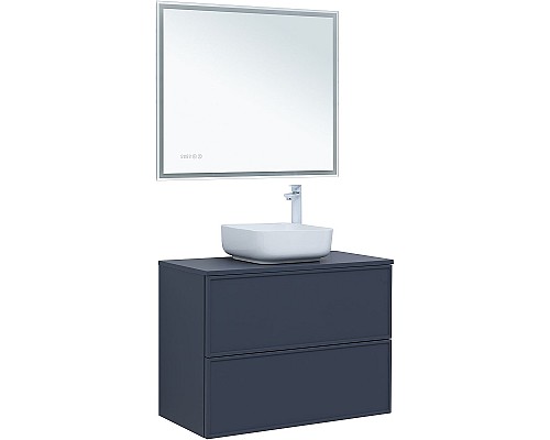 Тумба под раковину Aquanet Арт 90 313266 подвесная Маренго