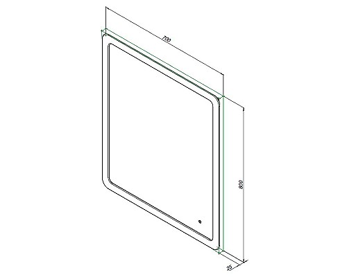 Зеркало Aquanet Ирис 70 326444 с подсветкой с сенсорным выключателем и подогревом