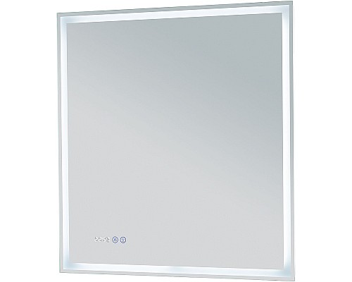 Зеркало Aquanet Оптима 70 288964 с подсветкой с сенсорным выключателем, часами и подогревом