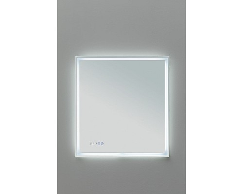 Зеркало Aquanet Оптима 70 288964 с подсветкой с сенсорным выключателем, часами и подогревом
