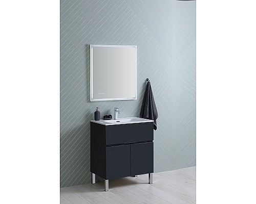 Зеркало Aquanet Оптима 70 288964 с подсветкой с сенсорным выключателем, часами и подогревом