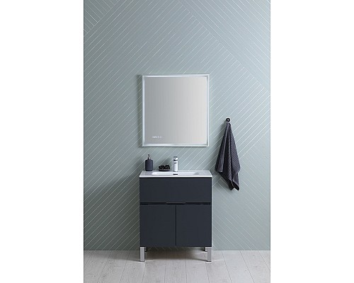 Зеркало Aquanet Оптима 70 288964 с подсветкой с сенсорным выключателем, часами и подогревом