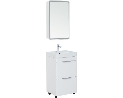Тумба под раковину Aquanet Ирис new 50 310151 Белый глянец