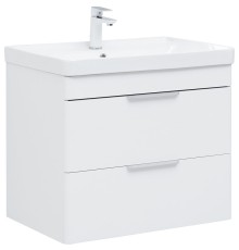 Тумба под раковину Aquanet Ирис new 70 310145 подвесная Белый глянец