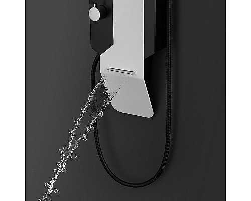 Душевая панель Black&White Gravity GR028 028000 с гидромассажем Белая матовая Черная матовая Душевая панель Black&White Gravity GR028 028000 с гидромассажем Белая матовая Черная матовая