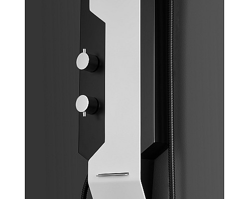 Душевая панель Black&White Gravity GR028 028000 с гидромассажем Белая матовая Черная матовая Душевая панель Black&White Gravity GR028 028000 с гидромассажем Белая матовая Черная матовая