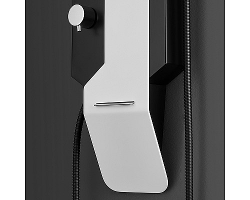 Душевая панель Black&White Gravity GR028 028000 с гидромассажем Белая матовая Черная матовая Душевая панель Black&White Gravity GR028 028000 с гидромассажем Белая матовая Черная матовая