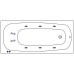 Акриловая ванна Whitecross Layla Slim 180x80 0122.180080.100.LINE.CR с гидромассажем