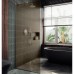 Душевая перегородка Maybah Glass 1090x1950 в узком профиле Хром матовый стекло бронзовое матовое