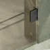 Душевая дверь Maybah Glass 705x1950 на петлях Черный стекло бронзовое матовое