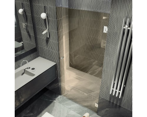 Душевая дверь Maybah Glass MGD-525-4 905x1950 на петлях Хром глянцевый стекло бронзовое