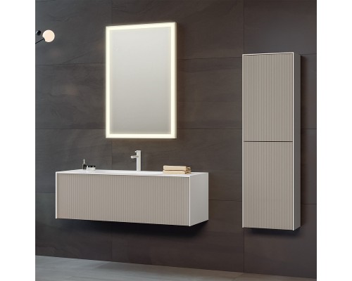 Зеркало Orka Cube 65x100 3000368 с подсветкой Белое матовое с бесконтактным выключателем