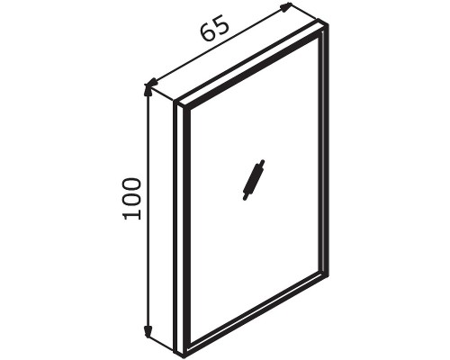 Зеркало Orka Cube 65x100 3000368 с подсветкой Белое матовое с бесконтактным выключателем