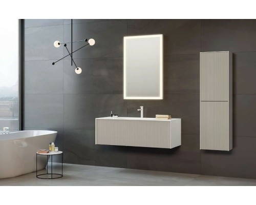 Шкаф пенал Orka Cube 40 3000367 подвесной Бежевый матовый Белый