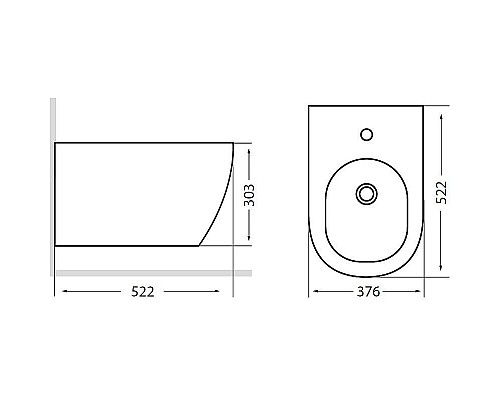 Биде Logan L5WB City 015700-01 312560 подвесное Белое