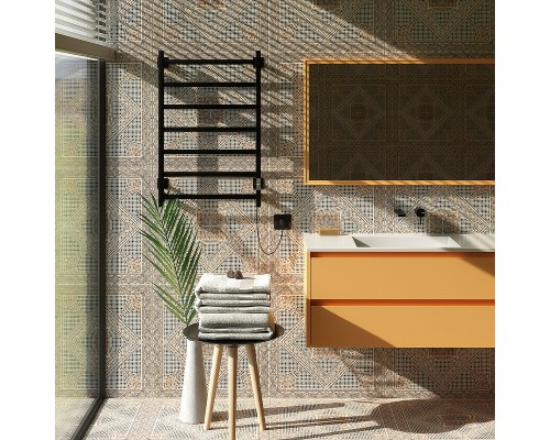 Электрический полотенцесушитель Aringa Порто 80x50 AR03012BL Черный