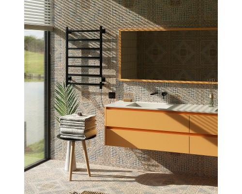 Электрический полотенцесушитель Aringa Порто 80x50 AR03012BL Черный