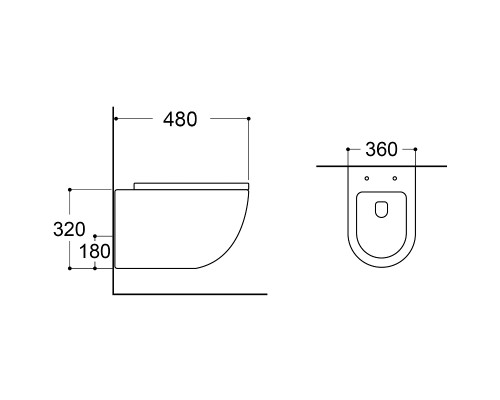 Унитаз Aqueduto Ovo OVOT0110 подвесной Белый глянцевый с сиденьем Микролифт