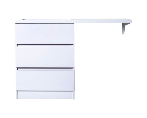 Тумба с раковиной Orange Sistema 130 L ST-70TUW+RAL Белая глянцевая